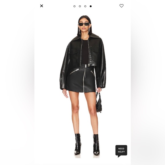 Euc genuine leather mini skirt size S - Picture 3 of 11